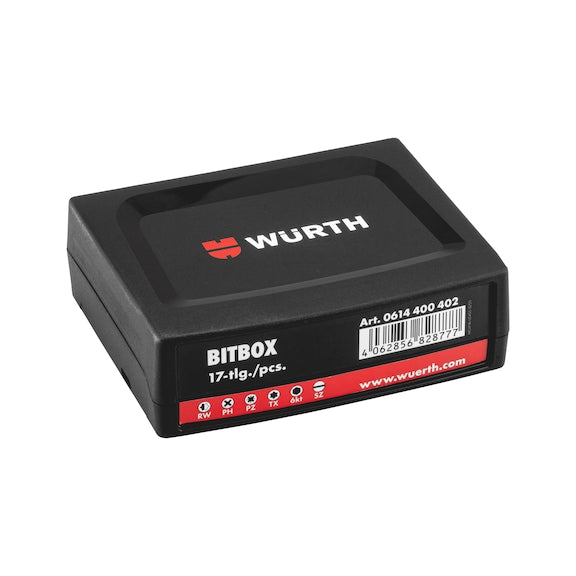 Würth Bitbox Größe 4, 17-teilig PH PZ Torx 6KT