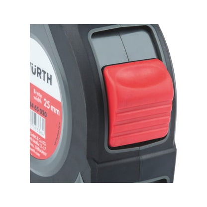 Würth Rollmaßband / Rollmeter von 3-10m mit Stahl-Endhaken