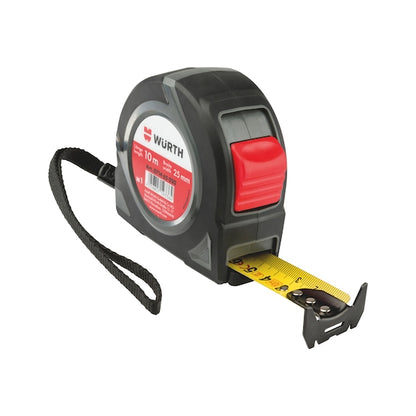 Würth Rollmaßband / Rollmeter von 3-10m mit Stahl-Endhaken