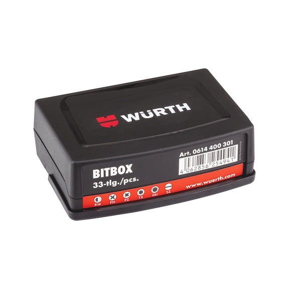 Würth Bitbox Größe 3, 33-teilig PH PZ Torx 6KT