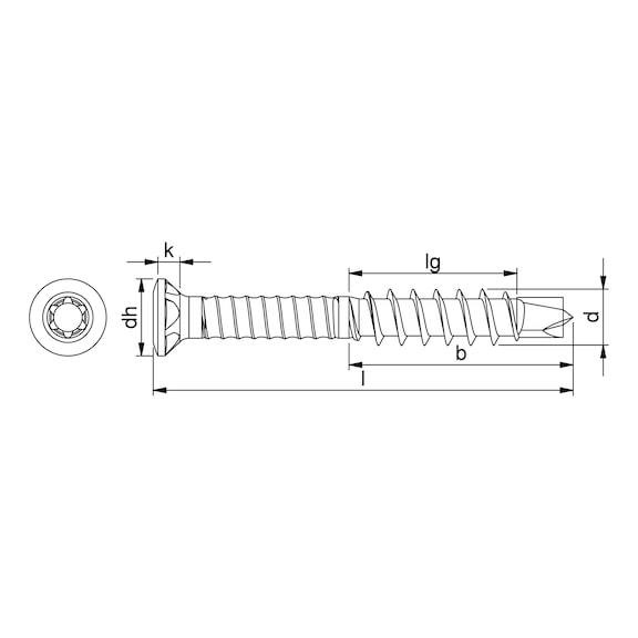Würth ASSY®PLUS 4 SRCS Terrasse Holz-Holz 5,5mm Rillenschaft Edelstahl A4