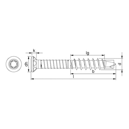 Würth ASSY®PLUS 4 SRCS Terrasse Holz-Holz 5,5mm Rillenschaft Edelstahl A4