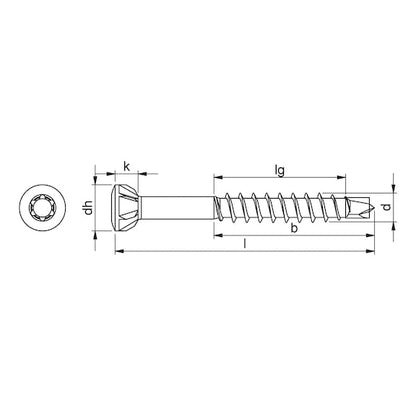 Würth ASSY®PLUS 4 SRCS Holzfassade 3,5-4,5mm Teilgewinde Edelstahl A2
