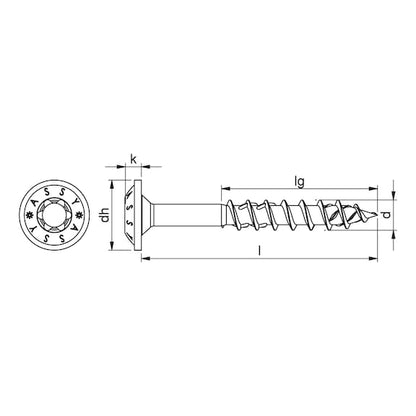 Würth ASSY® 4 WH Tellerkopfschraube 5-12mm Teilgewinde verzinkt 18