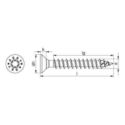 Würth ASSY® 4 CS Beschlagschraube 3-6mm Vollgewinde Edelstahl A2