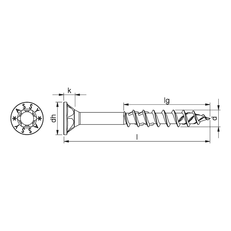 Würth ASSY® 4 Spannplattenschraube 3-10mm Teilgewinde verzinkt
