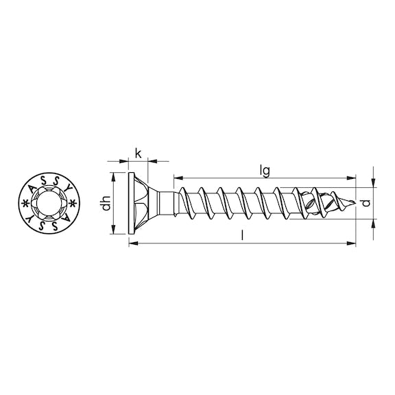 Würth ASSY® CSMP Beschlagschraube Vollgewindeschraube 3-6mm Vollgewinde verzinkt