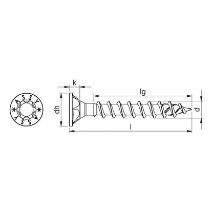 Würth ASSY® CSMP Beschlagschraube Vollgewindeschraube 3-6mm Vollgewinde verzinkt