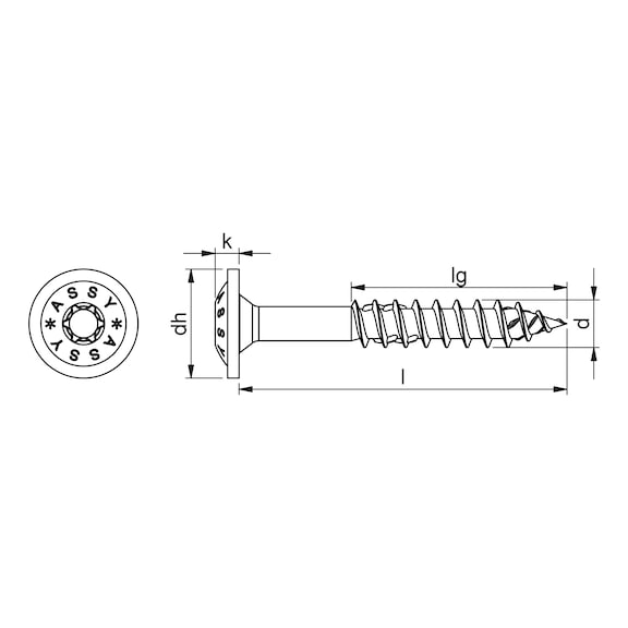 Würth ASSY® 4 A2 WH Tellerkopfschraube 6-8mm Teilgewinde Edelstahl A2