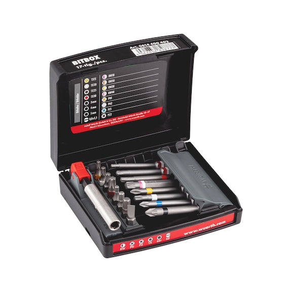 Würth Bitbox Größe 4, 17-teilig PH PZ Torx 6KT